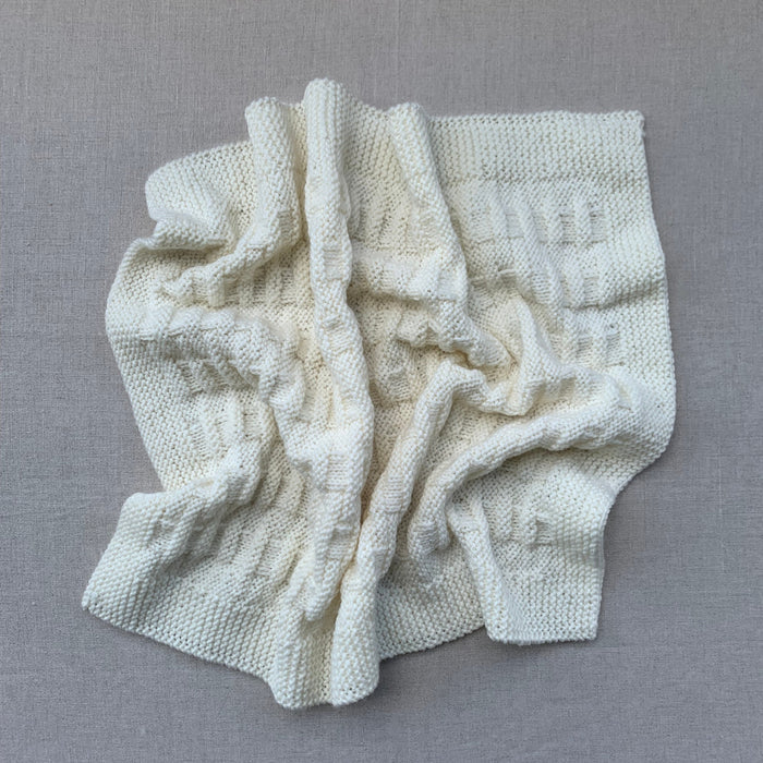 Knitted By Nana Billy Blanket Cream 600 x 470mm