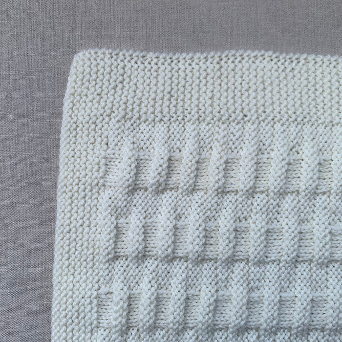 Knitted By Nana Billy Blanket Cream 600 x 470mm
