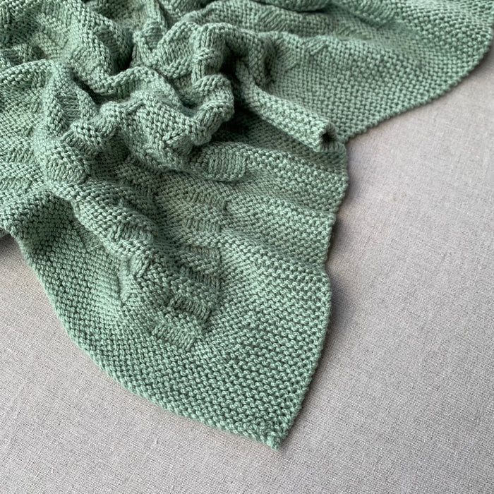 Knitted By Nana Billy Blanket Jade 600 x 470mm