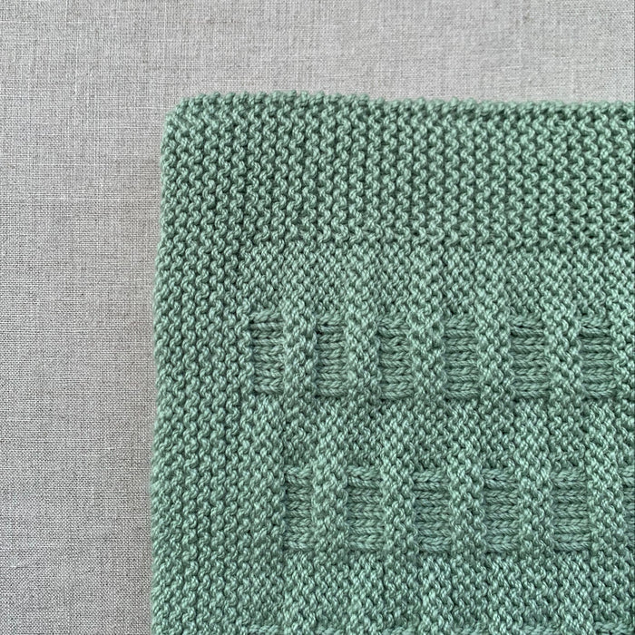 Knitted By Nana Billy Blanket Jade 600 x 470mm