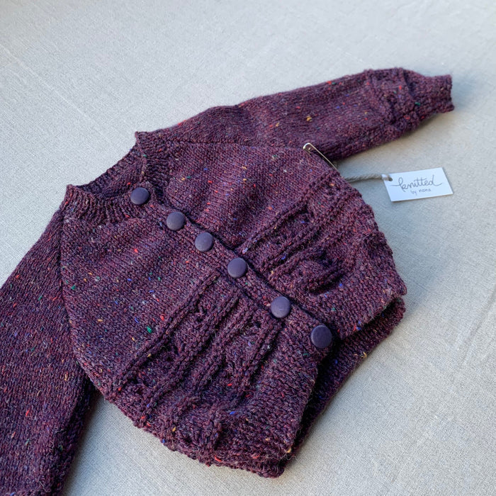 Knitted by Nana Cardigan - Purple