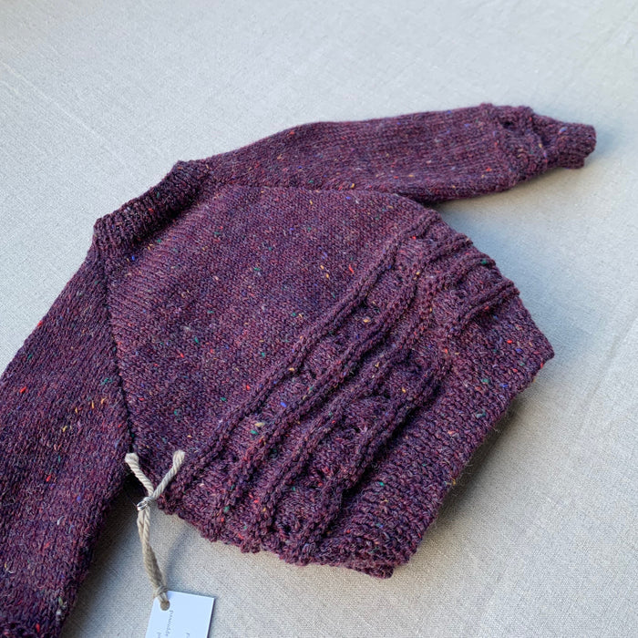 Knitted by Nana Cardigan - Purple