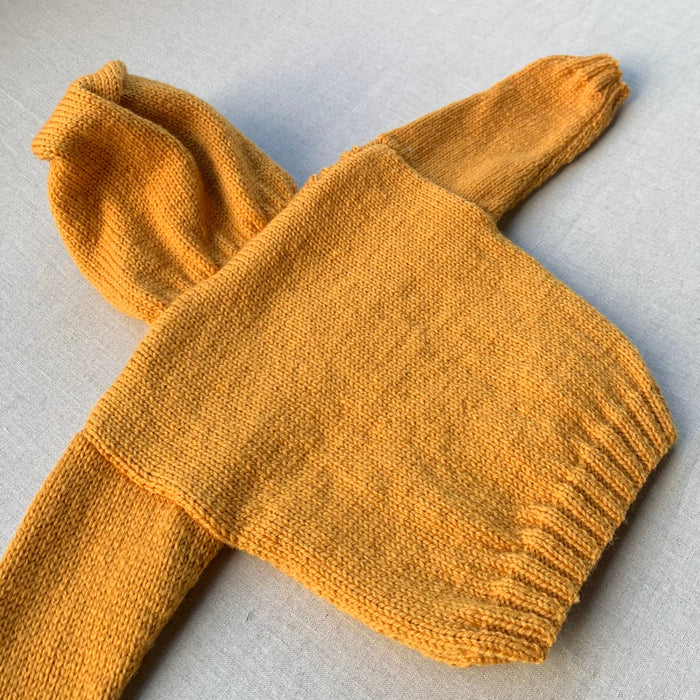Knitted by Nana Cardigan With Hood - Curry