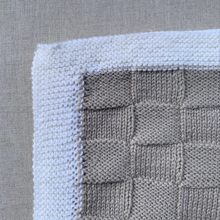 Knitted By Nana Georgie Champagne and Cream - 600 x 600mm