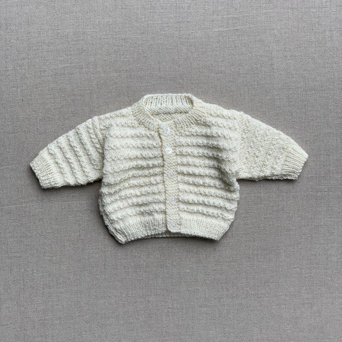Knitted by Nana Tommy Cardigan Cream