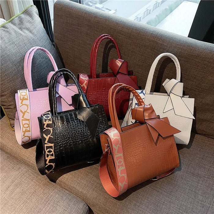 Knot Wide Strap Handbags fashionnsio