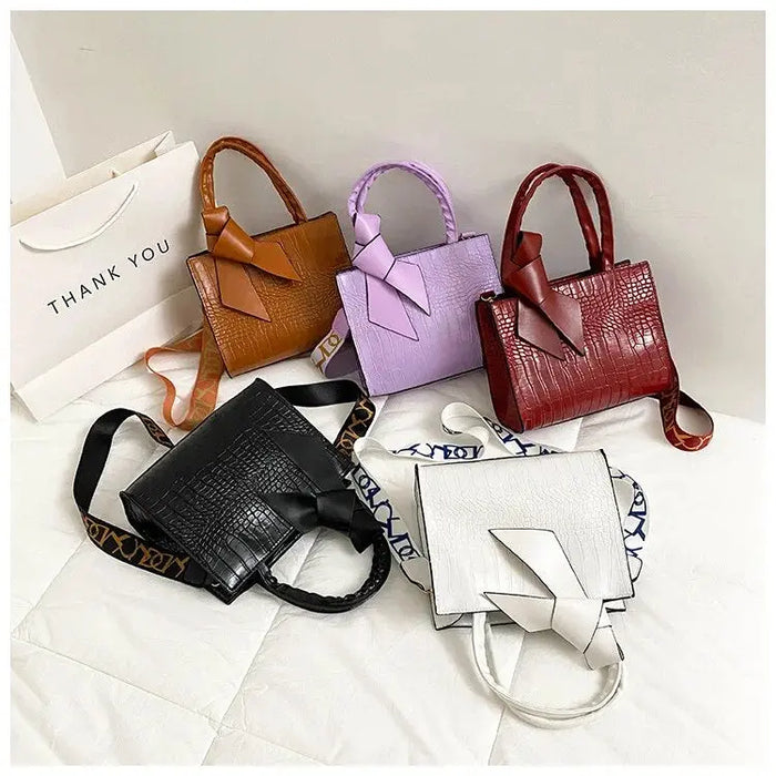 Knot Wide Strap Handbags fashionnsio