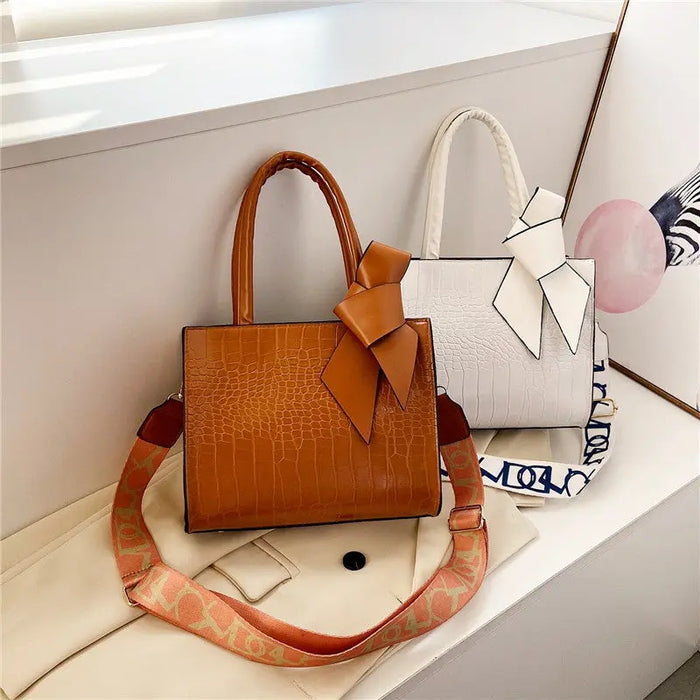 Knot Wide Strap Handbags fashionnsio