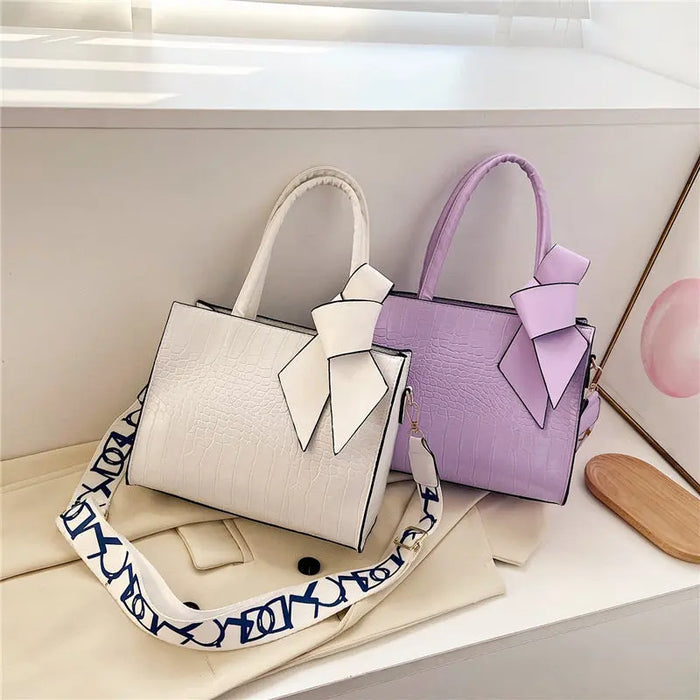 Knot Wide Strap Handbags fashionnsio
