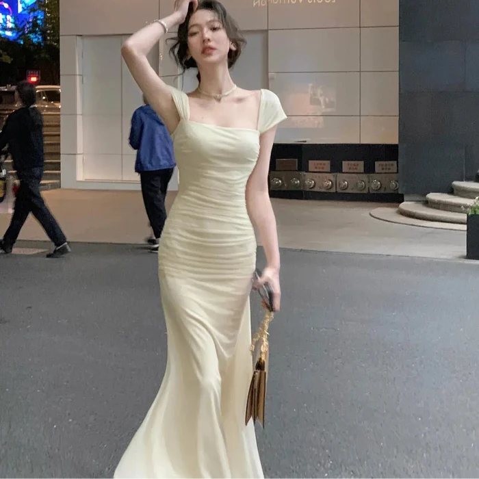Korean Long Bodycon Dress fashionnsio