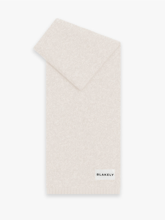 Label Knitted Scarf - Toasted Taupe