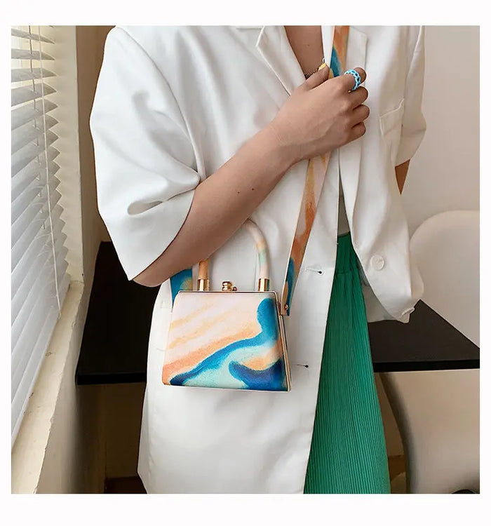 Mini Printed Landscape Handbags fashionnsio