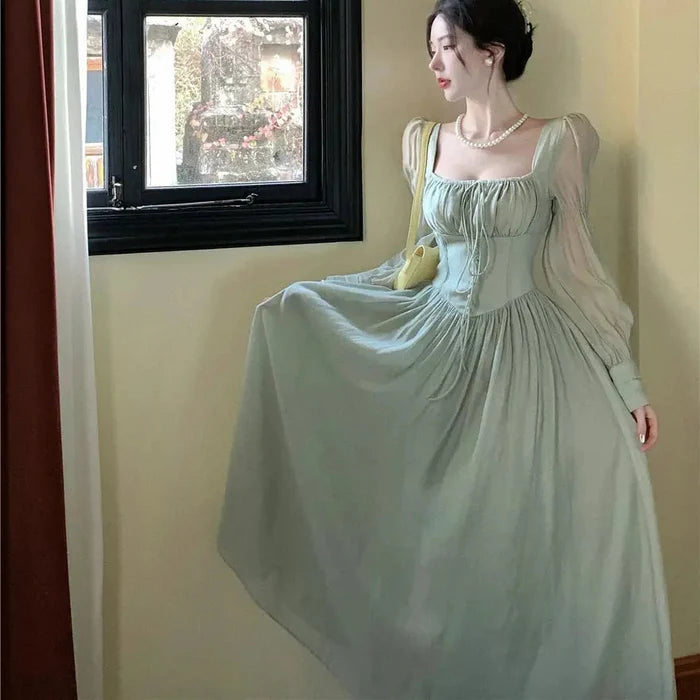 Lantern Sleeve Corset Fairy Dress fashionnsio
