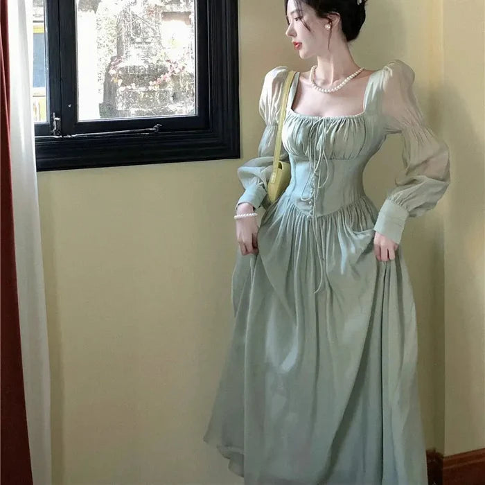 Lantern Sleeve Corset Fairy Dress fashionnsio