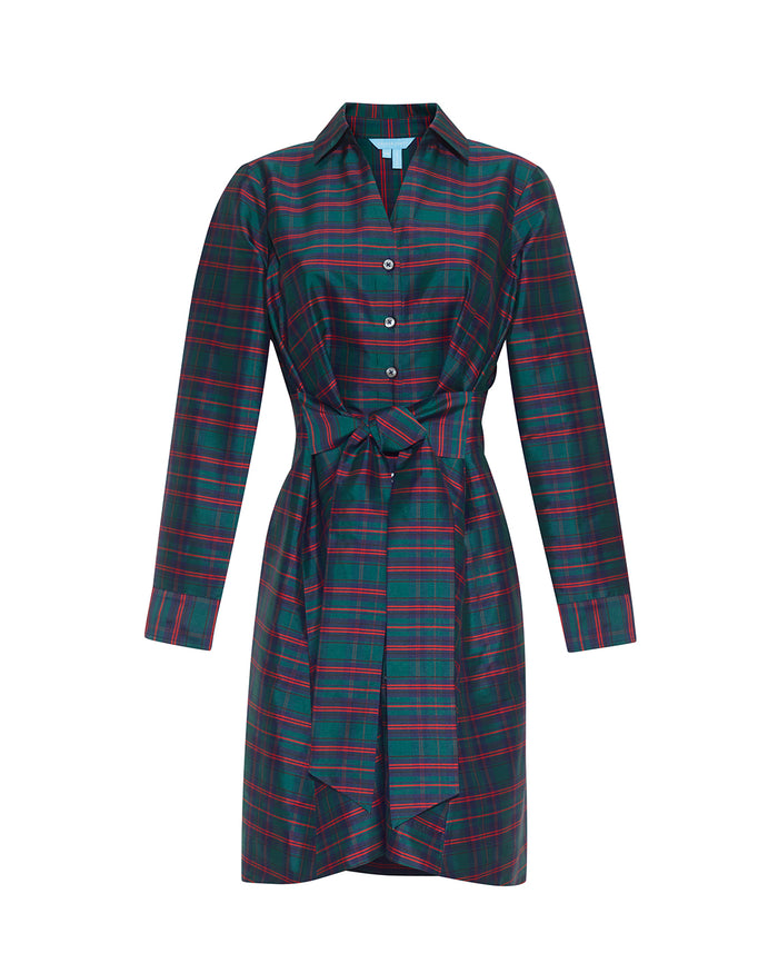 Layla Mini Shirtdress in Plaid
