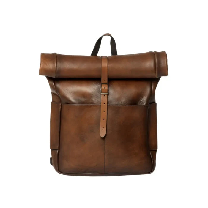 Leather Rolltop Backpack