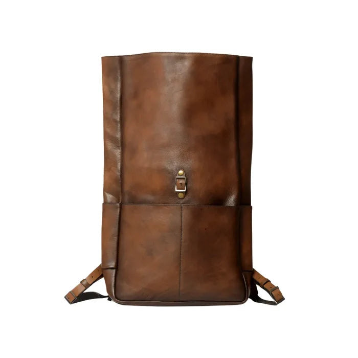 Leather Rolltop Backpack