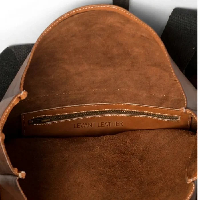 Leather Rolltop Backpack