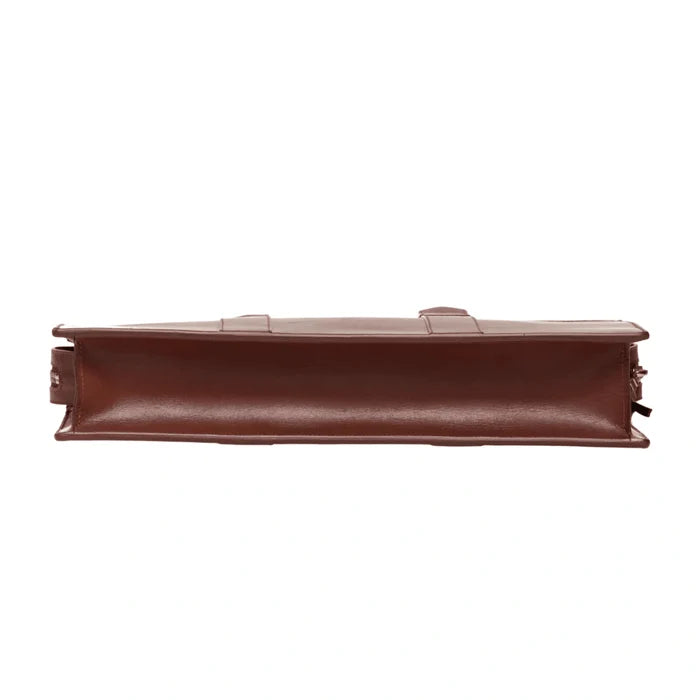 Leather Zip-Top Briefcase For Men