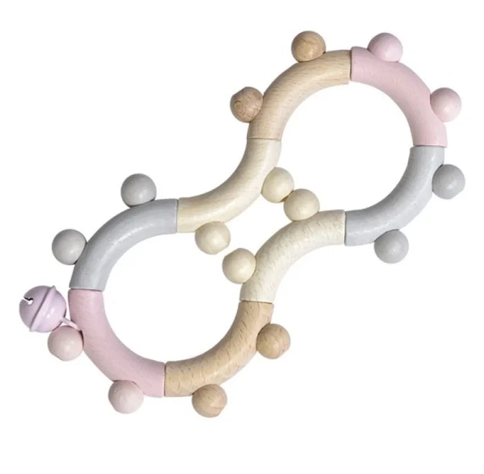 Les Petits Egmont Rattle Figure Eight 8 Pink
