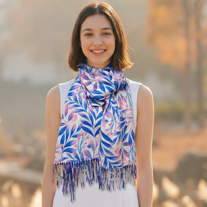 Let Love Bloom Pashmina Style Scarf (70x180cm) - Exclusive Design