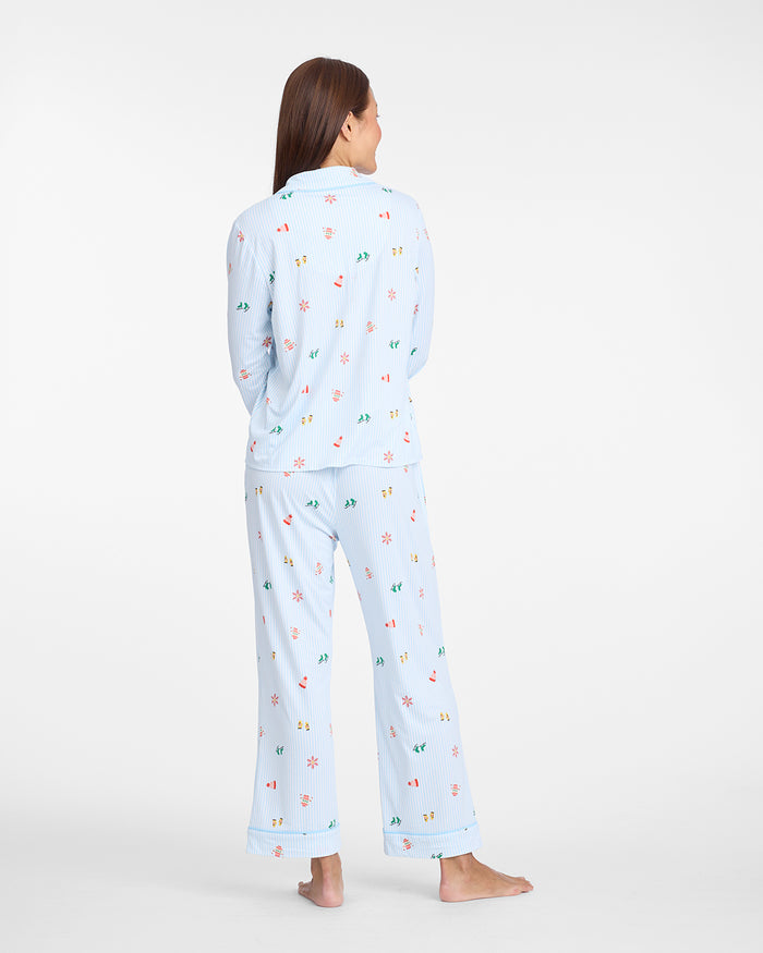 Linda Long-Sleeve Pajama Set in Winter Wonderland