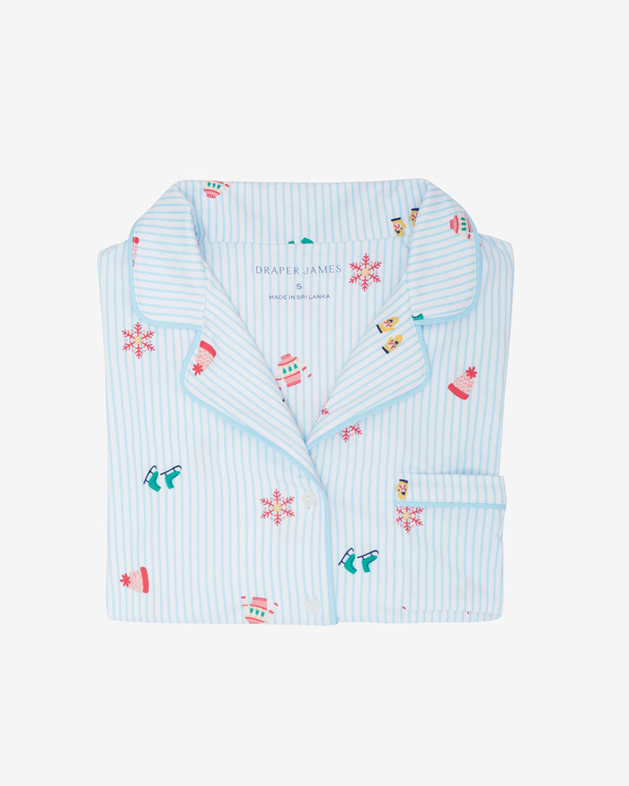 Linda Long-Sleeve Pajama Set in Winter Wonderland