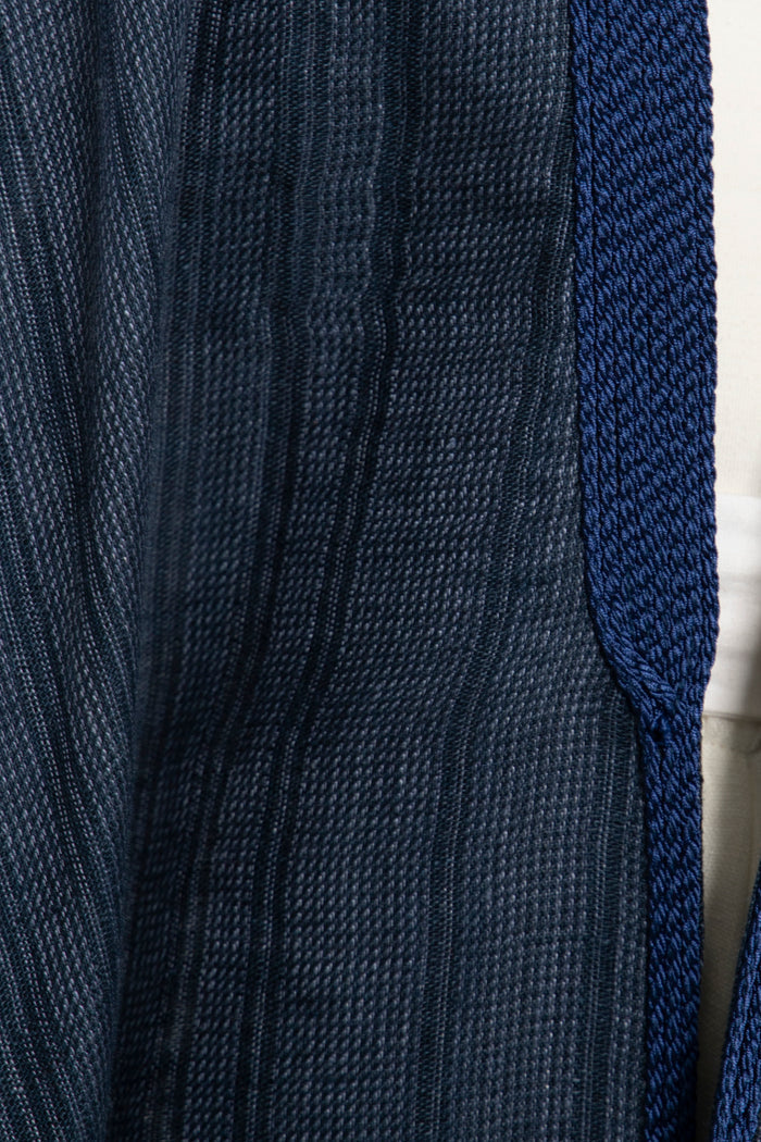 Linen Navy Blue Poncho