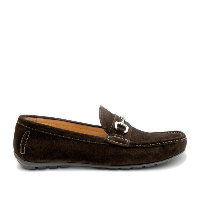 Loake - Hawthorn Driving Shoe in Dark Brown Suede - Nigel Clare