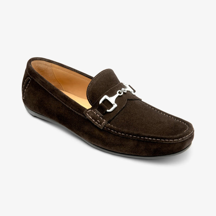 Loake - Hawthorn Driving Shoe in Dark Brown Suede - Nigel Clare