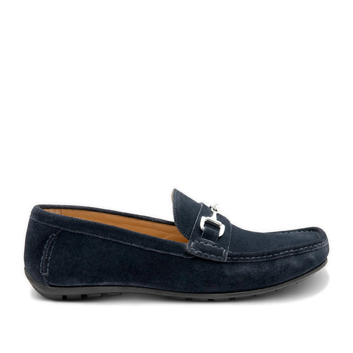 Loake - Hawthorn Driving Shoe in Navy Suede - Nigel Clare