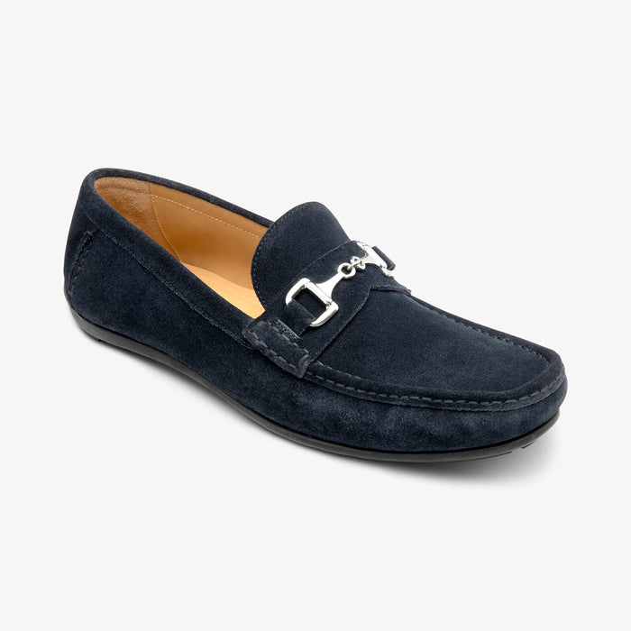 Loake - Hawthorn Driving Shoe in Navy Suede - Nigel Clare