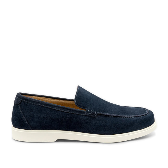 Loake - Tuscany Loafer in Navy Suede - Nigel Clare