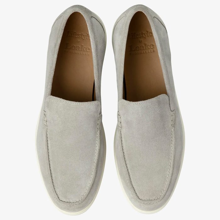 Loake - Tuscany Loafer in Stone Suede - Nigel Clare