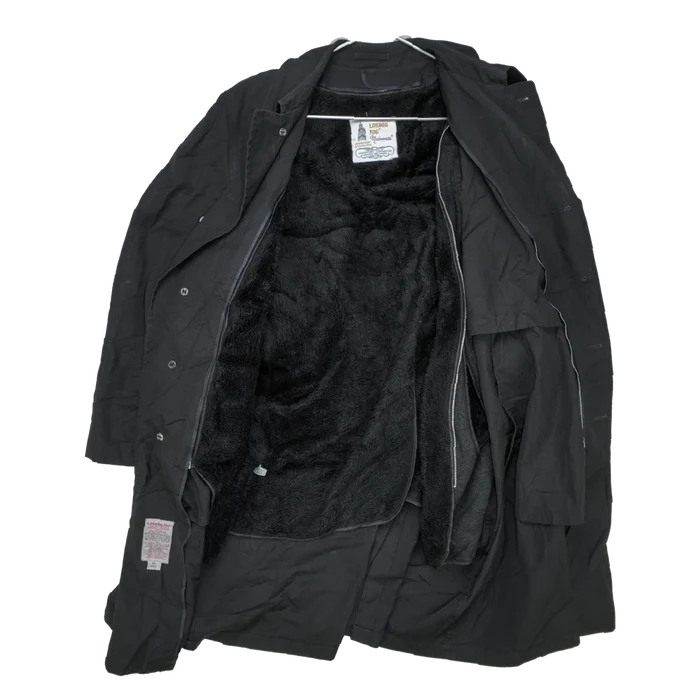 London Fog Black All Weather Coat - 46R, XLarge - Army & Outdoors - Great Coats