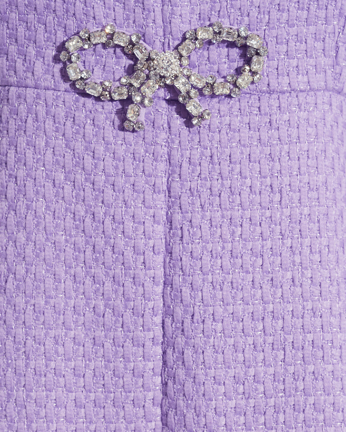 Long-Sleeve Sadie Shift Dress in Lilac