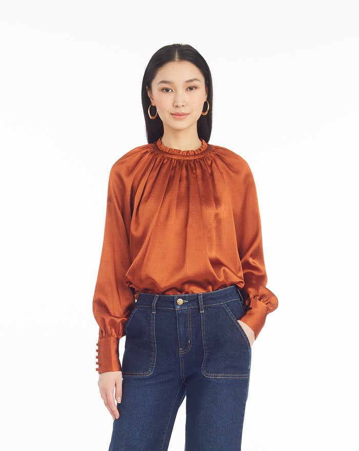 Long-Sleeve Top in Gingerbread