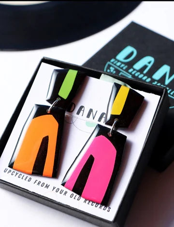 Lou in Black and Neon Colours Earrings