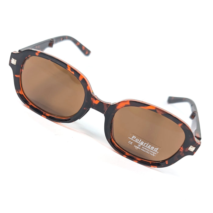 Lume - Oval Foldable Sunglasses (with Case & Cleaner) - Tortoise Shell