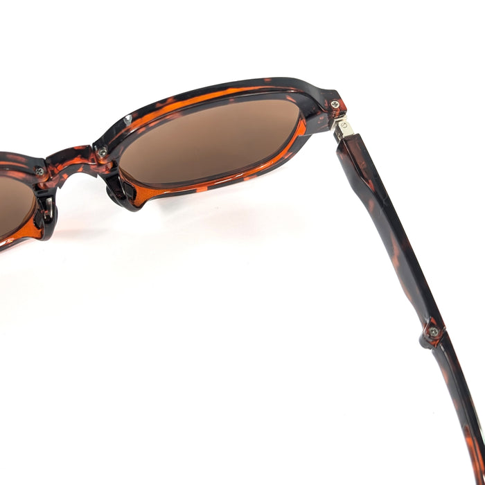 Lume - Oval Foldable Sunglasses (with Case & Cleaner) - Tortoise Shell
