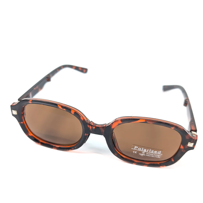Lume - Oval Foldable Sunglasses (with Case & Cleaner) - Tortoise Shell