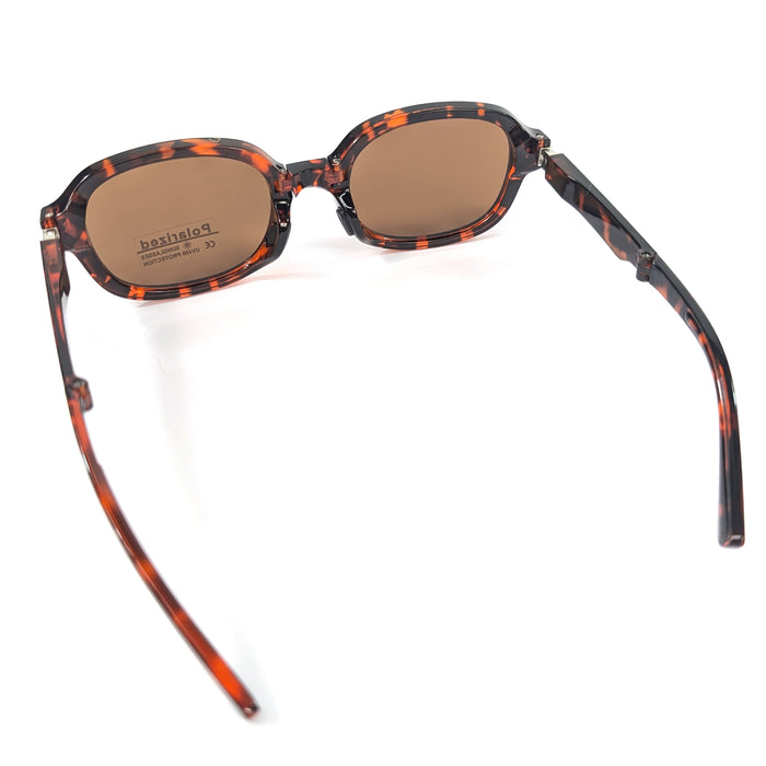 Lume - Oval Foldable Sunglasses (with Case & Cleaner) - Tortoise Shell