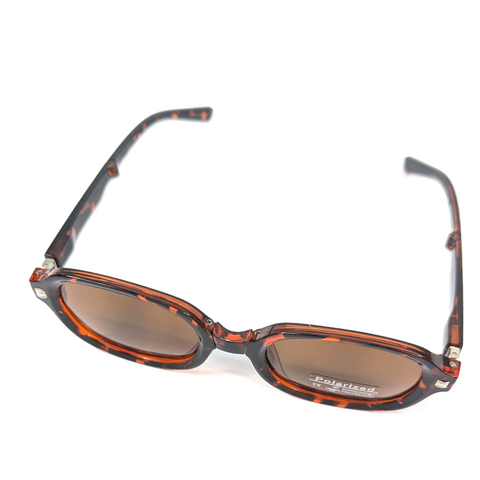 Lume - Oval Foldable Sunglasses (with Case & Cleaner) - Tortoise Shell