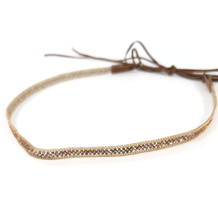 Luna - Glittery Band Hat Accessory - Copper