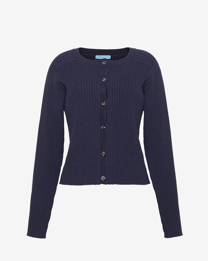 Luxe Cropped Rib Cardigan