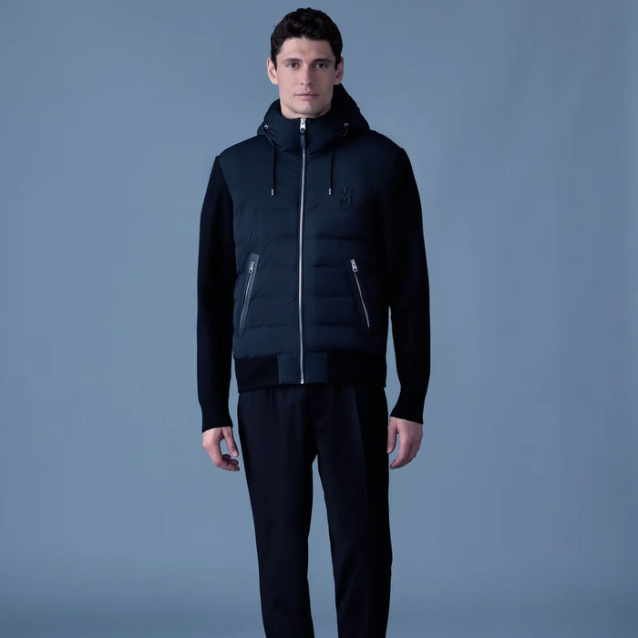 Mackage - Andrew-zz Hooded Lightweight Hybrid Jacket in Navy