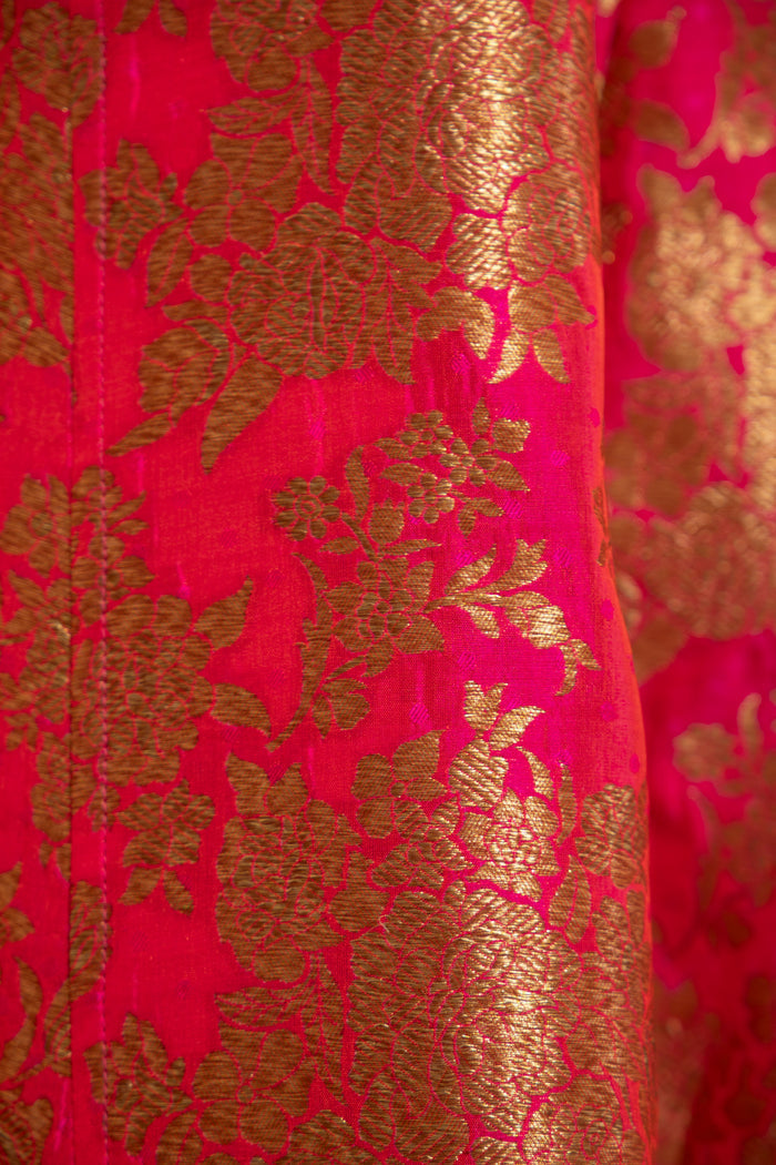 Malaki Silk Fuchsia Coat