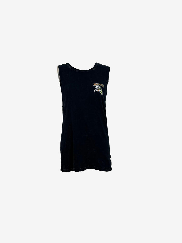 Mambo Smart Arts Distressed Drop In Bear Tank Top