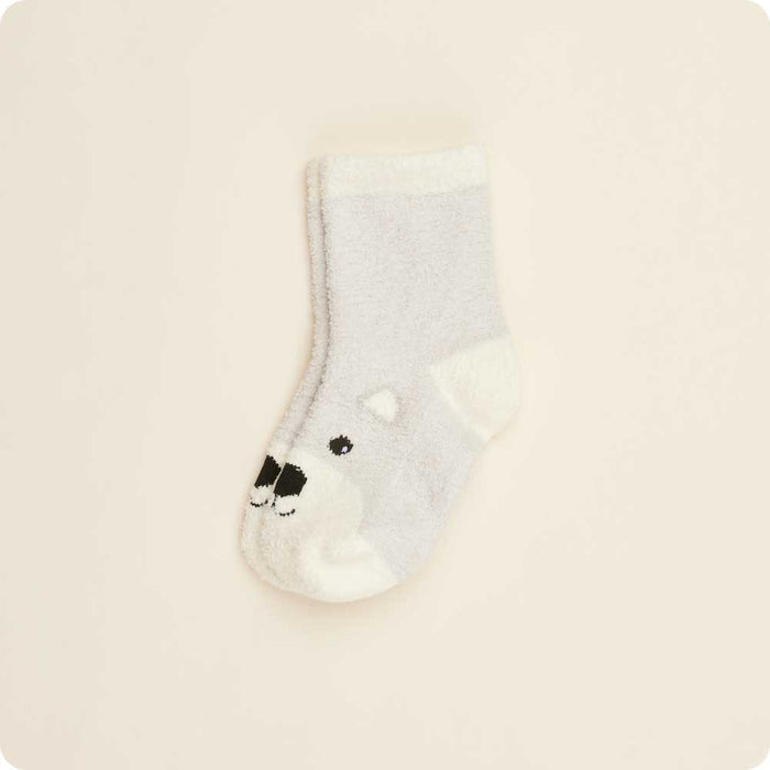 Marshmallow Bear Crew Socks - Warmies USA