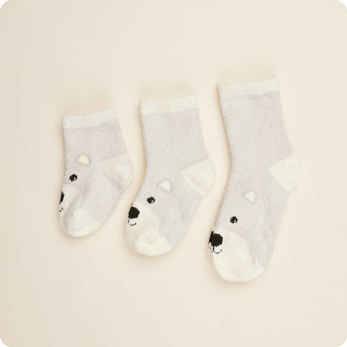 Marshmallow Bear Crew Socks - Warmies USA